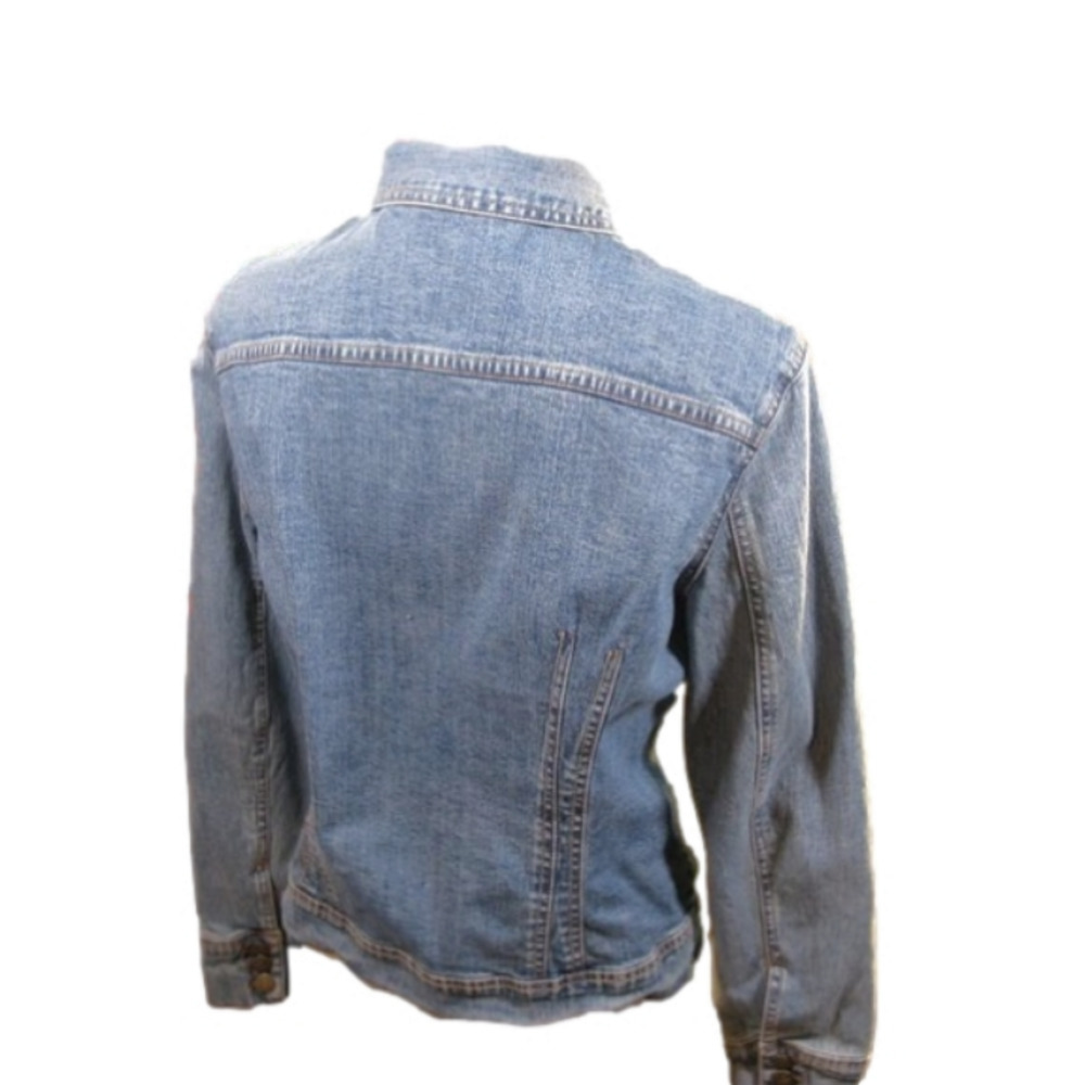 Villager Stretch Blue Jean Jacket Size 10 - Picture 6 of 7
